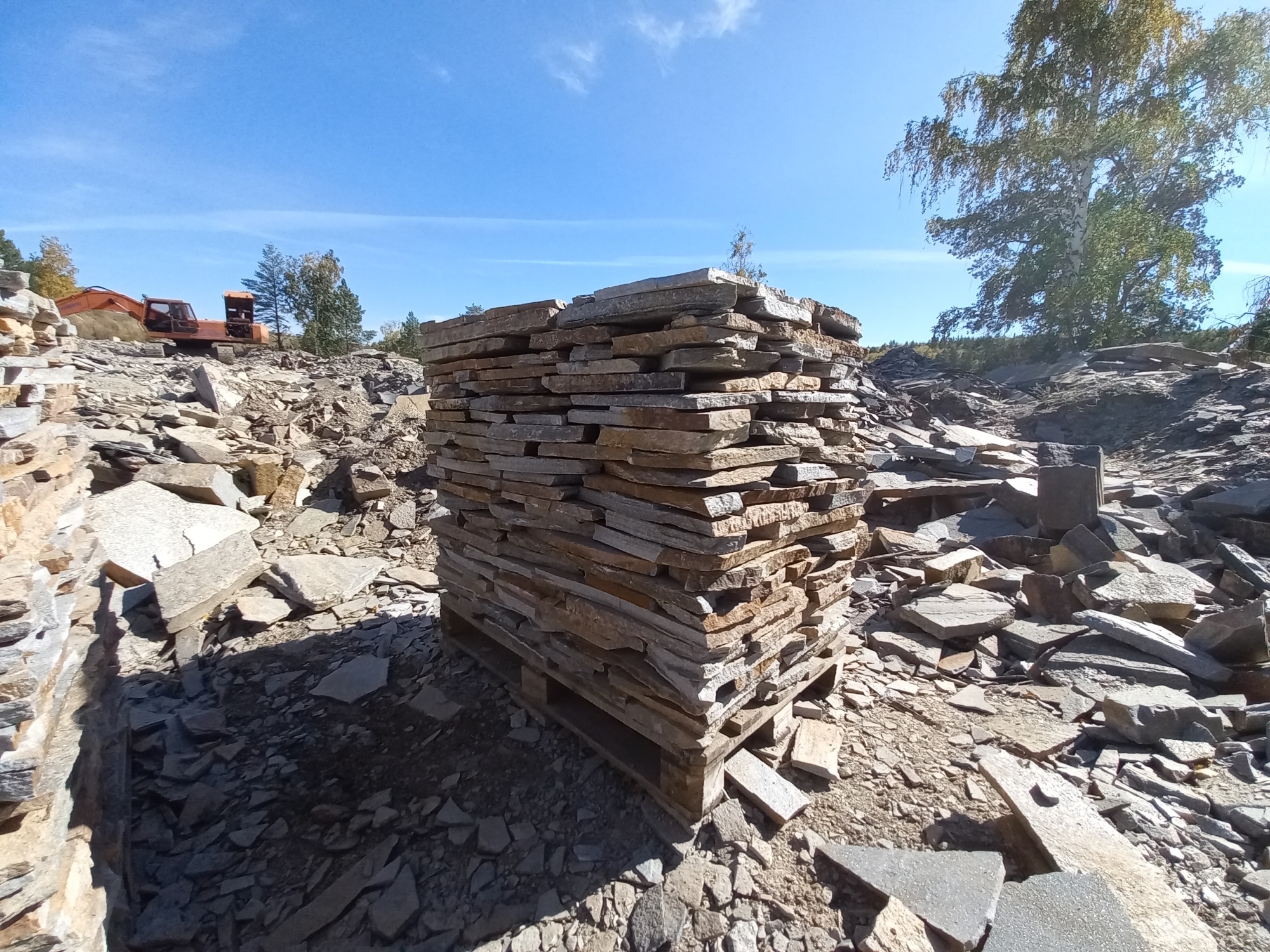 Плитняк златолит серебристый для мощения на бетон купить в Тюмени