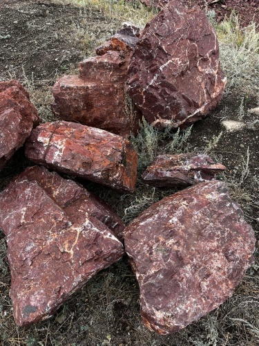 Ландшафтные глыбы красно-фиолетовые 200-1000 килограмм купить в Тюмени
