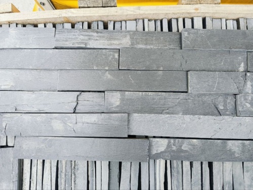 Плитка чёрная из натурального камня фасадная 30 см * 5 см, толщина 7 мм -30 мм купить в Тюмени