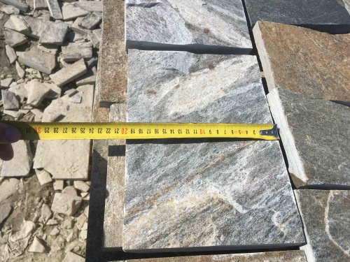 Плитка пилёная златолит Уральский для цоколя, отмостки купить в Тюмени